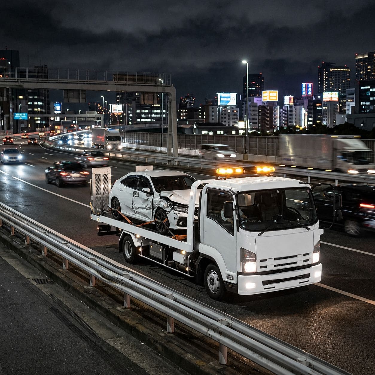 レッカー車の待機風景